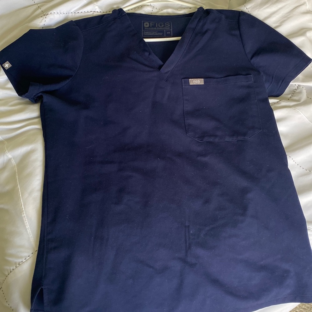 Navy FIGS scrub top